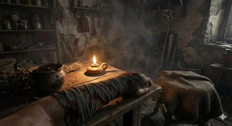 受傷包紮的第一人稱視角